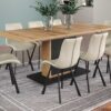 Table de repas design bois et noire