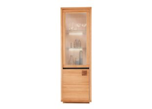 Vitrine haute en bois de hêtre massif