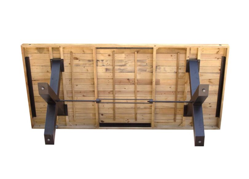 Dessous de la table en bois 240cm rectangulaire