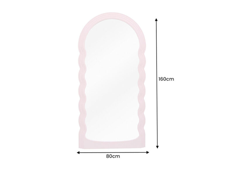 Dimensions du miroir rose