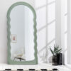 Miroir vagues couleur vert sauge