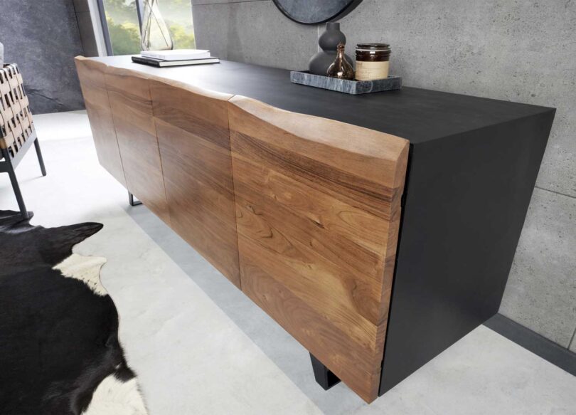 Buffet naturel en bois massif