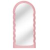 Miroir arche avec vagues de couleur rose