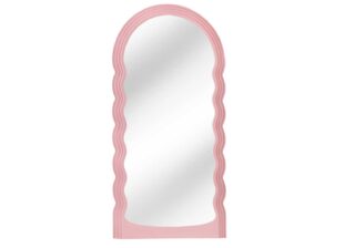 Miroir arche avec vagues de couleur rose