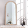 Miroir en forme d'arche couleur beige greige moderne