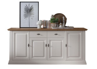 Meuble buffet en bois de pin blanc naturel