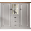 Buffet 3 portes en bois blanc massif