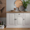 Meuble buffet en bois massif blanc