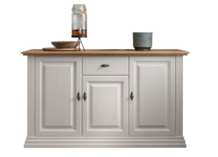 Buffet en bois de pin massif blanc