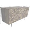 Dimensions du meuble buffet en bois massif