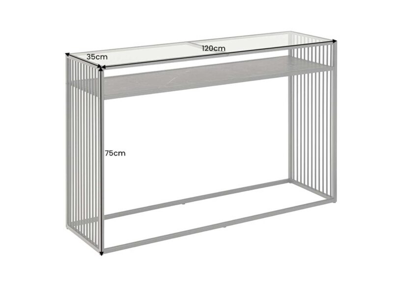 Dimensions de la console aspect marbre foncé