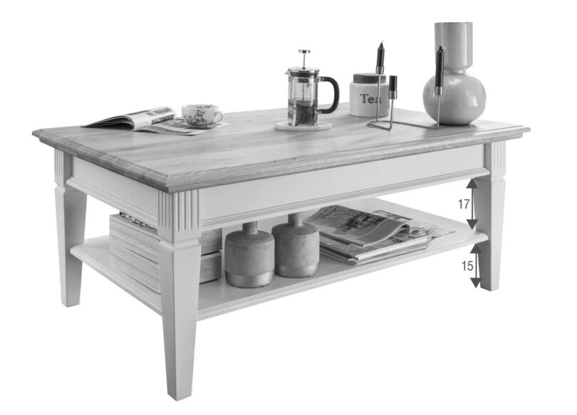Dimensions de la table basse blanche