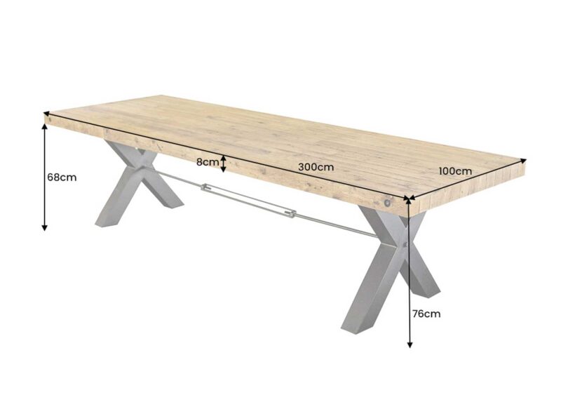Dimensions de la table de repas de 3m
