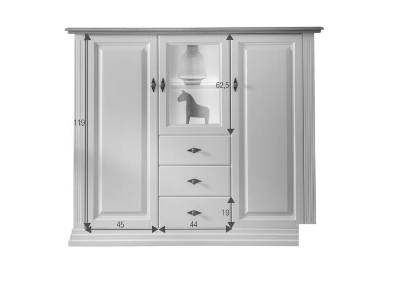 Dimensions du grand buffet cottage