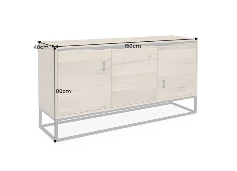 Dimensions du meuble buffet en bois massif