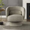 Fauteuil de salon couleur taupe rotatif