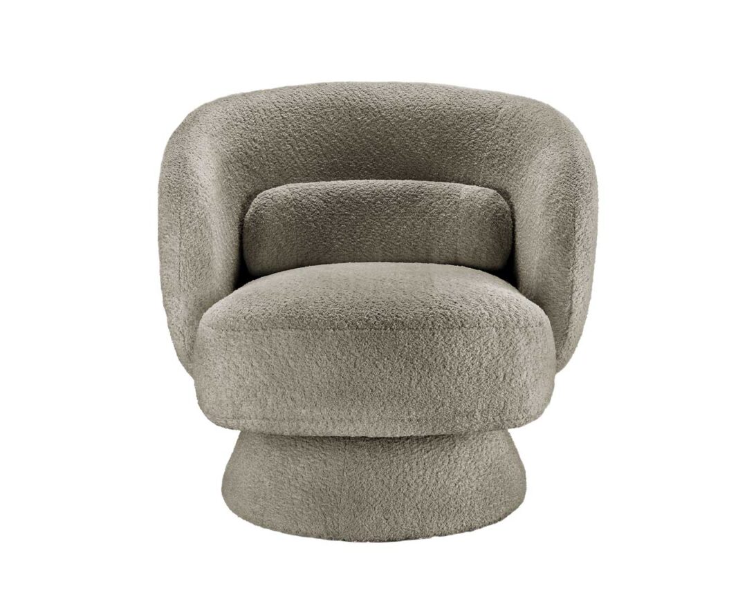 IBIZA Fauteuil gris alu/taupe – KF Möbel