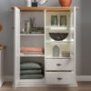 Ouverture du meuble commode blanc