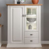 Meuble commode en bois de pin blanc naturel