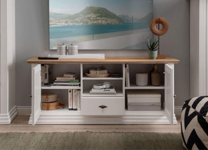 Ouverture du meuble tv design