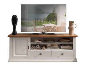 Meuble tv blanc cottage
