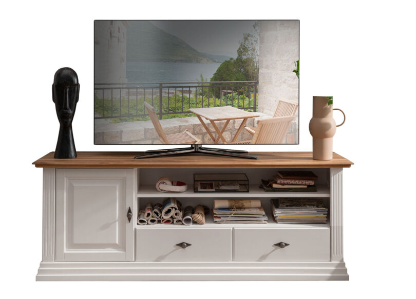 Meuble tv blanc cottage
