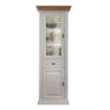 Vitrine haute en bois de pin massif blanc