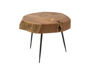 Table basse ronde bois d'acacia massif