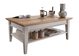 Table basse en bois de pin blanc