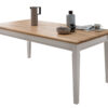 Table de salle à manger rectangulaire en bois de pin blanc