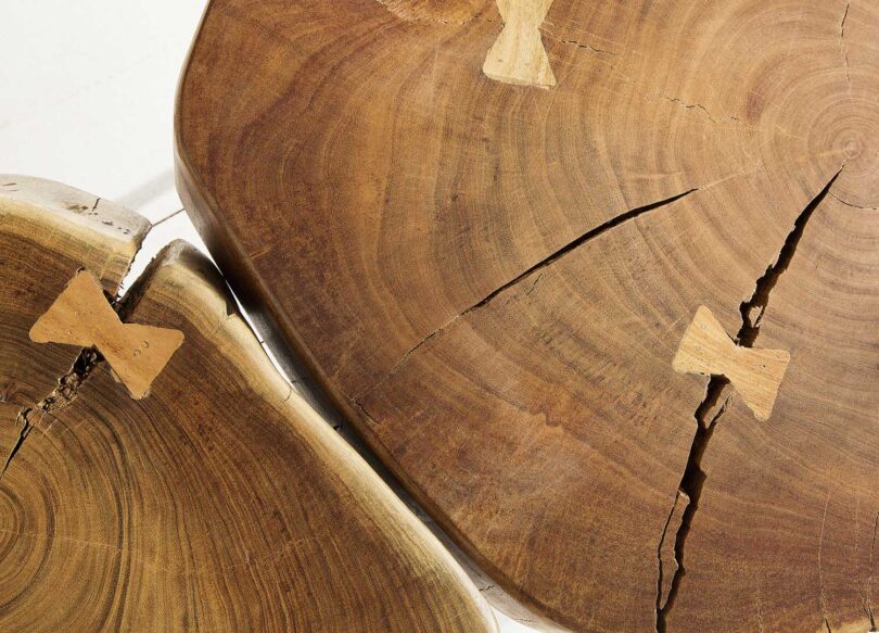 Zoom table basse ronde irrégulière