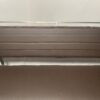 Banc en simili cuir marron