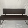 Banc en simili cuir marron