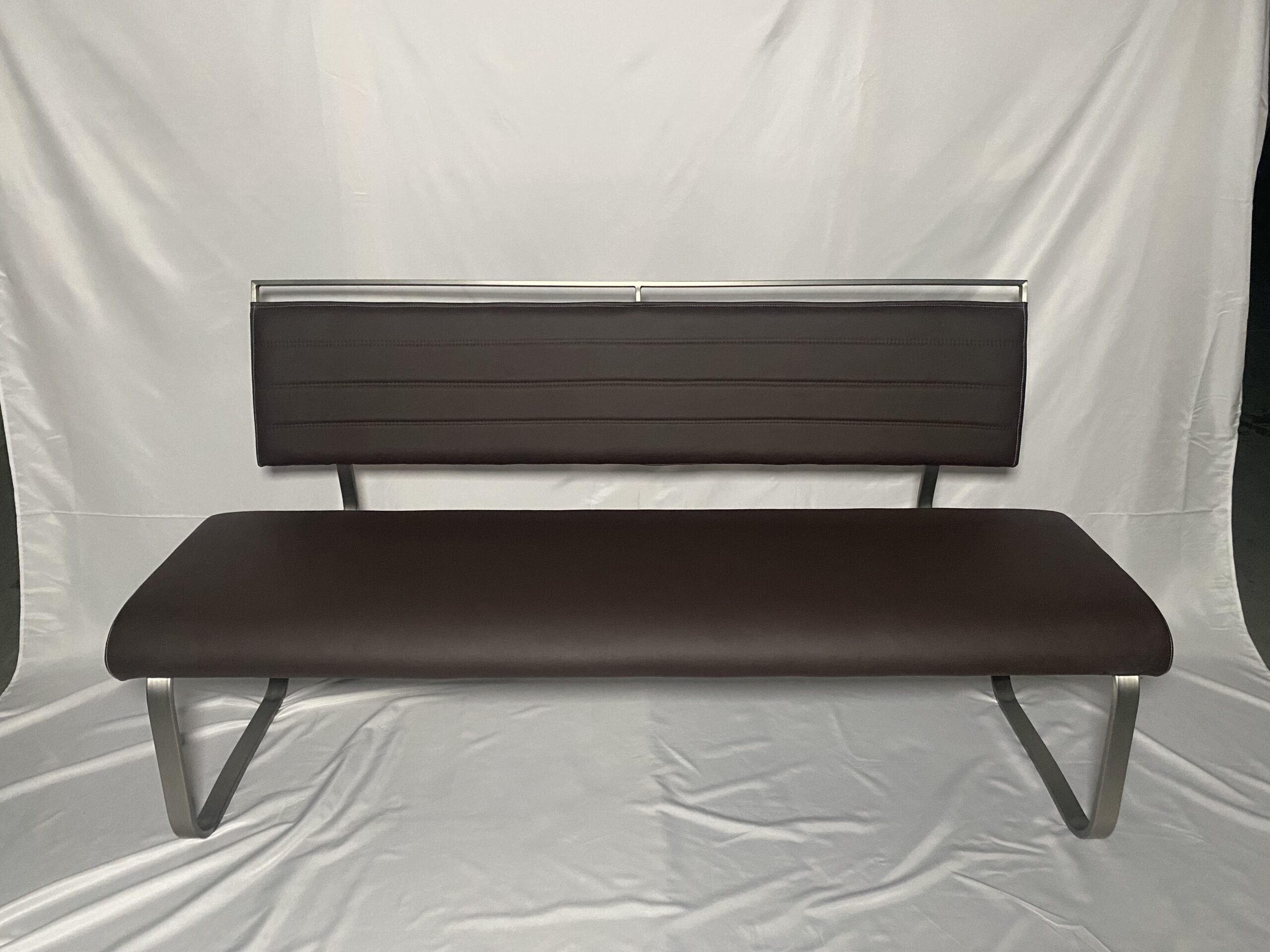 Banc Similicuir Daim Banquette Salon Couloir 120/148,5 cm Gris/Marron  vidaXL