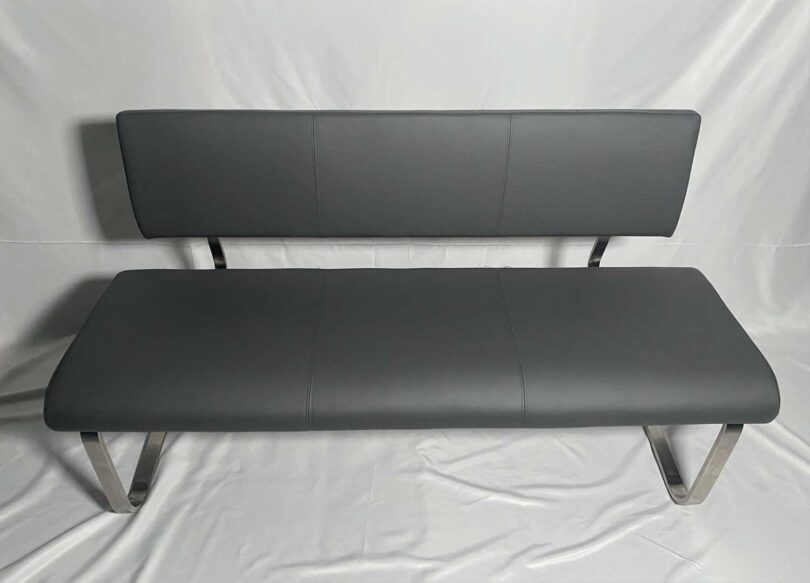Banc en simili cuir noir