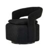 Fauteuil en tissu bouclette noir