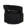 Fauteuil noir en tissu bouclette