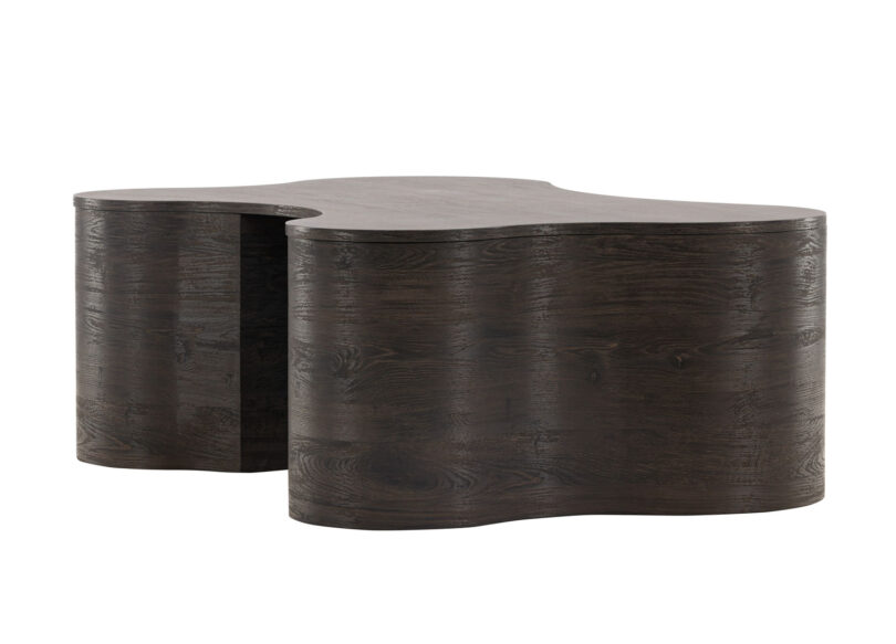 Table de salon de profile en bois foncé MDF