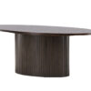 Table basse ovale aspect foncé