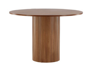 Table de repas ronde en bois de noyer