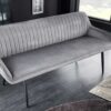 Banc d'intérieur en velours gris