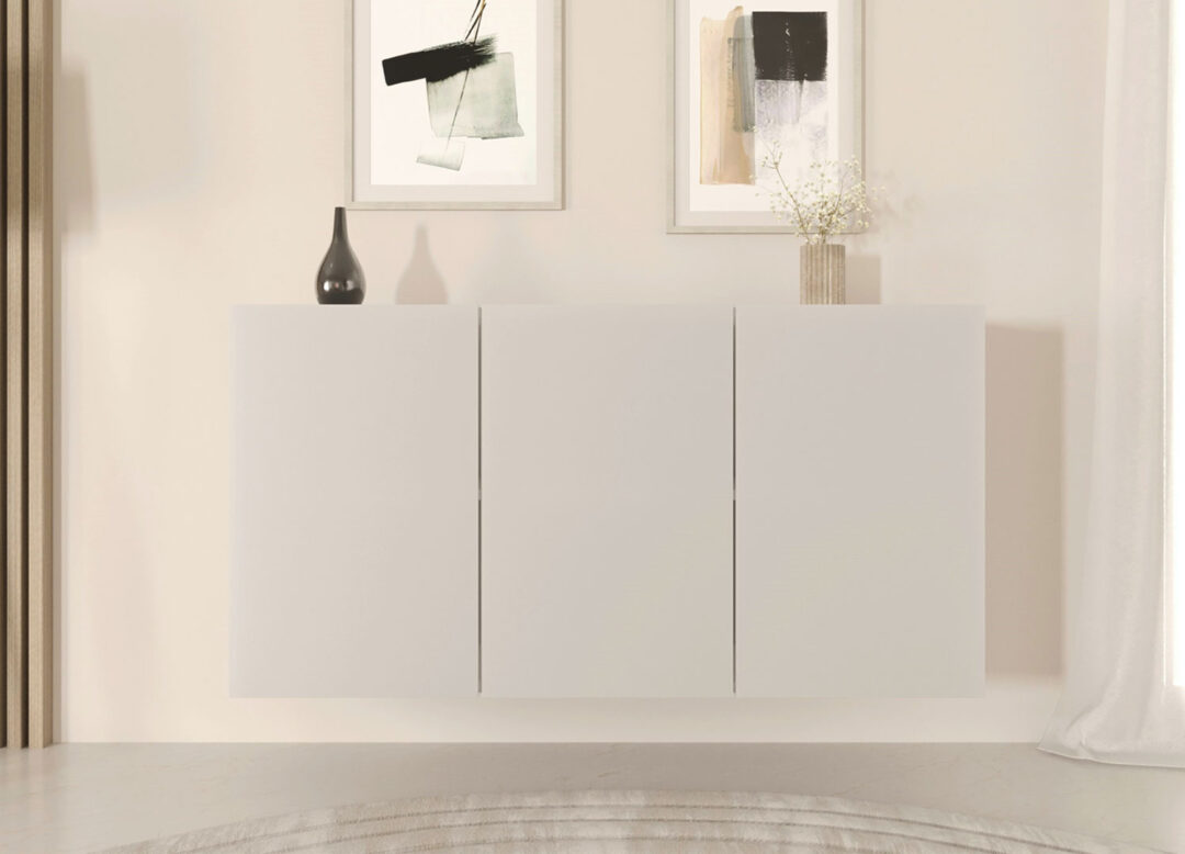 Buffet blanc de 160cm mural