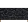 Buffet en bois de manguier foncé 160cm façades avec reliefs