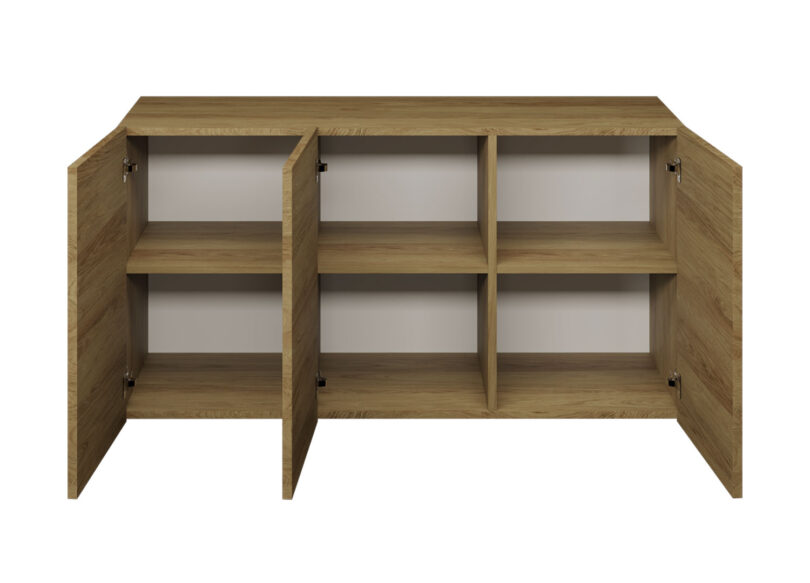 Buffet en bois aspect chêne hickory naturel