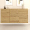 Buffet en bois aspect chêne hickory naturel