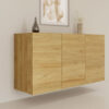 Buffet en bois aspect chêne hickory naturel