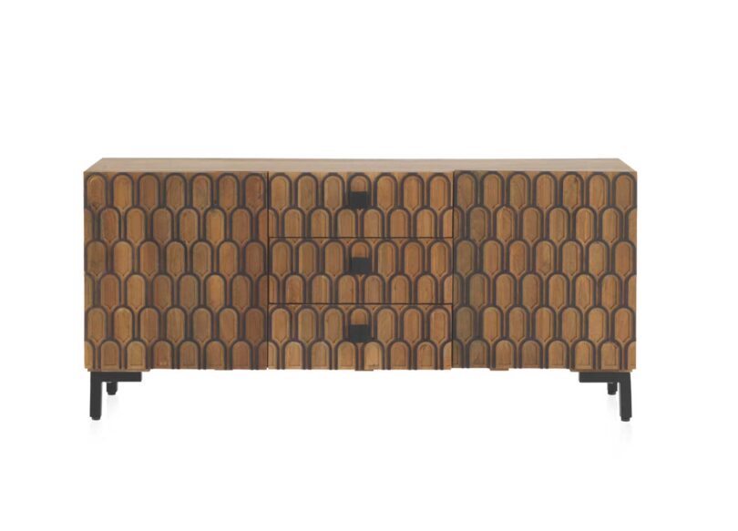 Buffet 160cm en bois de manguier massif