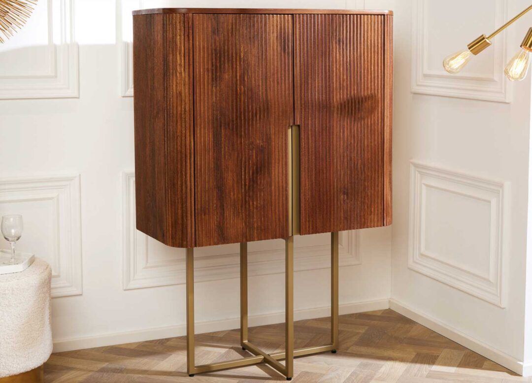 Meuble buffet haut en bois de manguier massif