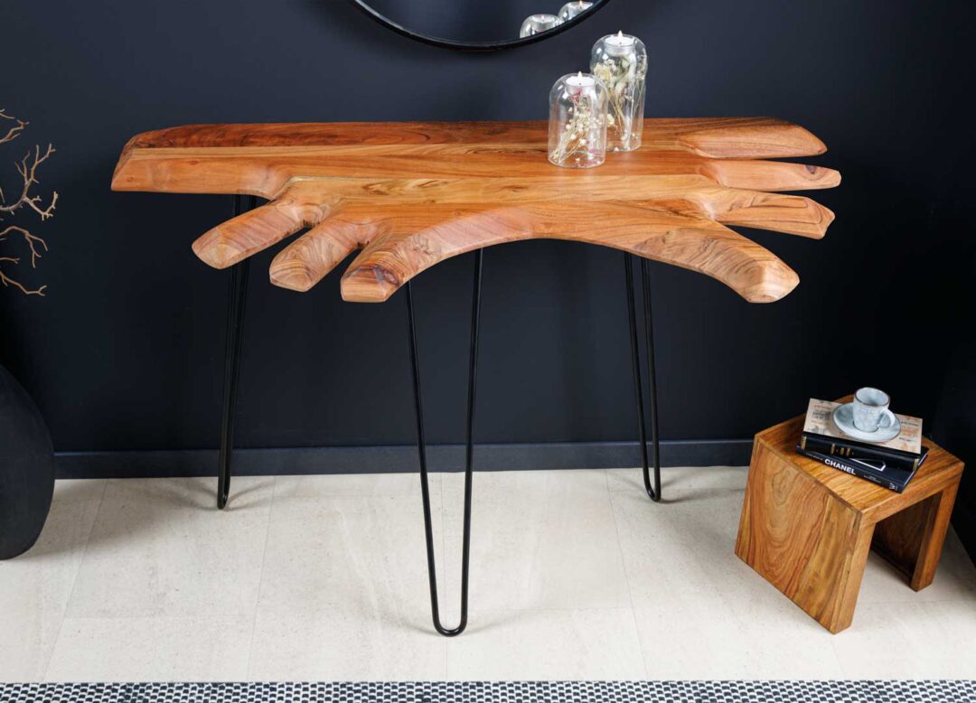 Console bois d'acacia massif