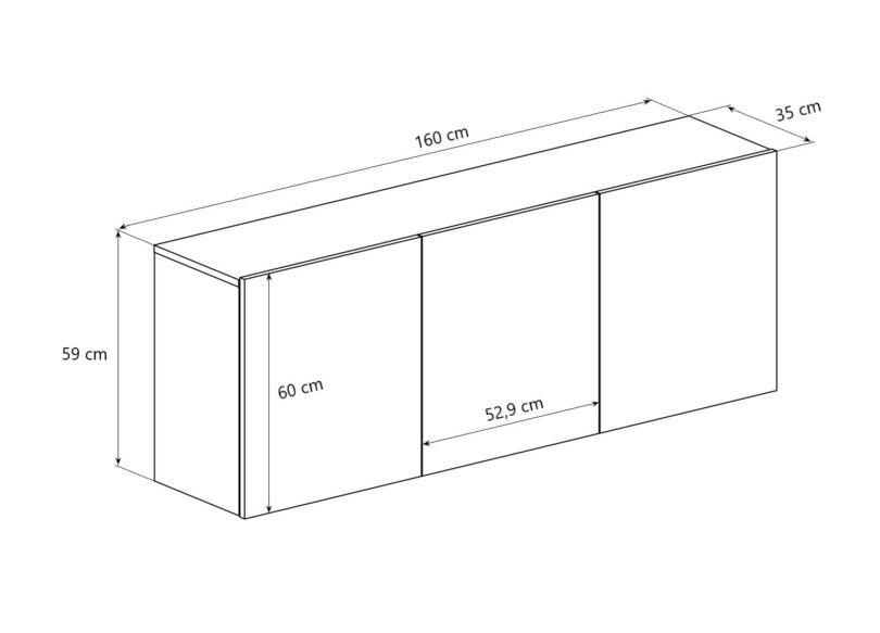 Buffet en bois chêne artisan 160cm